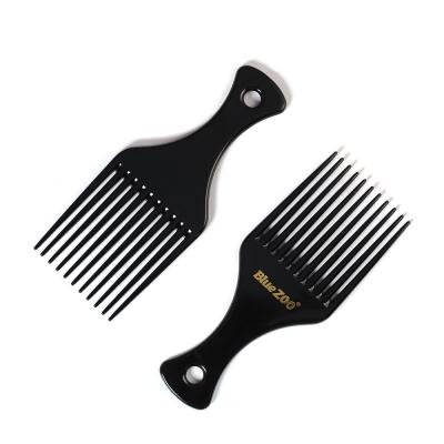 China High Quality Professional Plastic Afro Pick Fashionable Appearance Hair Comb Barber Pick Comb For Afro Salon Color Men Hair for sale