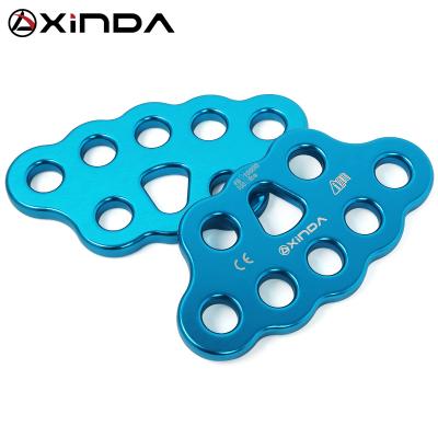 China XINDA 45kN Durable 8 Hole Aluminum Climbing Multi Anchor Rigging Plate For Climbing And Working On Height Rescue for sale