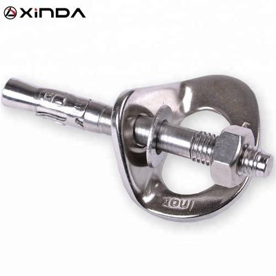 China Lightweight XINDA 25kN Stainless Steel Screw Piton Anchor For Climbing Mountain Gear for sale