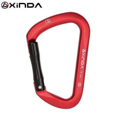 China Lightweight XINDA D-Shape Carabiner Wire Bent / Aluminum Gate Straight CE UIAA 25kN For Climbing Rescue for sale