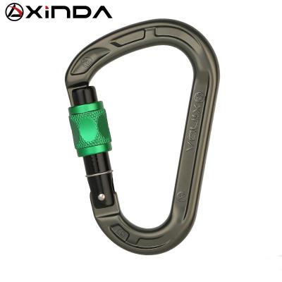 China Durable XINDA 26kN CE UIAA Certified HMS Screw Gate Carabiner For Height Climbing Operation for sale