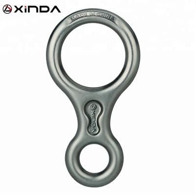 China Durable XINDA CE UIAA Certified 35kN Aluminum Figure 8 Rescue Descender For Besieging Climbing Rappelling for sale