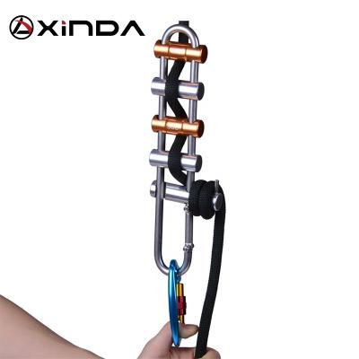 China XINDA Durable Wholesale Price Downward Riser Rappel With Brake Bars For Climbing Rescue for sale