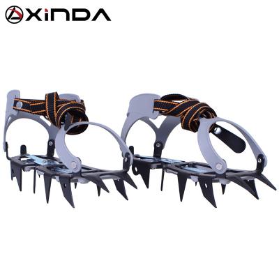 China XINDA Durable Steel 12 Teeth Ice Climbing Crampons For Maximum High Mountains 6km for sale