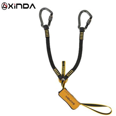 China XINDA High Strength High Quality Lanyard with Energy Absorber for Fall Protection Via Ferrata Jungle Trekking for sale