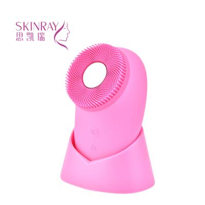 China Deep Cleansing Waterproof Portable Facial Cleansing Brush Electric Silicone Electronic Facial Cleansing Brush for sale