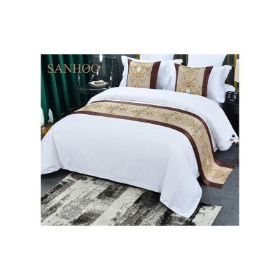 China SANHOO Anti-pilling Hotel Sheets 500 TC 5 Pieces Satin Queen Size Sheet Set 500 Yarn Count 4pcs Bed Linen for sale