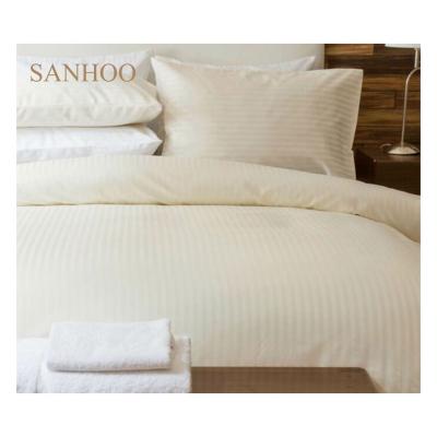 China SANHOO Guangzhou Hotel 180 Thread Count King Bedsheet White 100% Cotton Wholesales OEM Hotel Bed Sheet 5 Star Supply Plain Nondisposable for sale