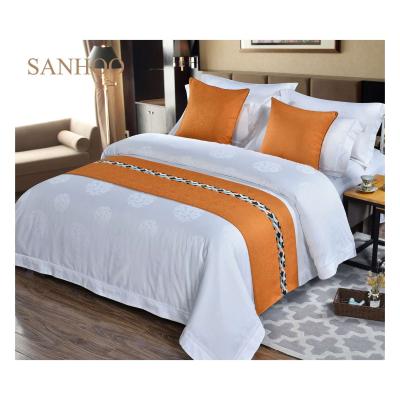 China Anti-pilling SANHOO In Stock 250 Thread Count Resort Bed Sheet Luxury Pure White Cotton Bed Sheet Hotel for sale