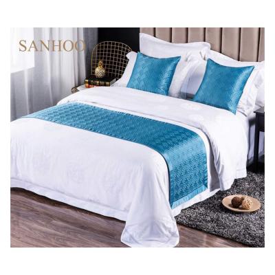 China SANHOO Solid Color 80S Crowne Plaza Hotel Anti-pilling Cotton Gather 1000Tc Bed Sheet for sale