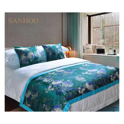 China SANHOO Plain Five Star Hotel Luxury Bedding Scarfs Bed Runner Set Decoration Protector Queen Customized Bed Runner Set for sale