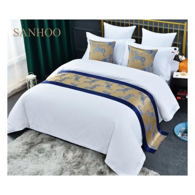 China SANHOO Nondisposable Multiple Colors Decorative Bed Tail Bedding Bedspread King Size Bed Runner Hotel for sale