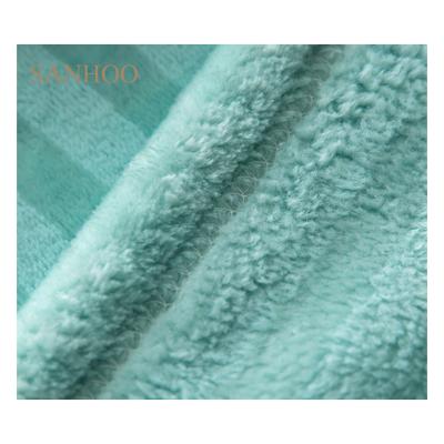 China SANHOO Fuzzy Plush Flannel Fleece Full Waist Anti-Static Lightweight Soft Custom Throw Blanket for sale