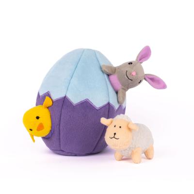 China Plush Customizing Easter Basket Game Set Stuffed Plush Bunny Chicken Sheep Easter Toy for sale