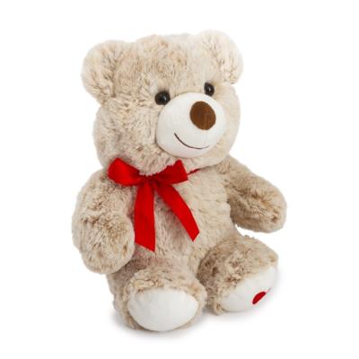 China Promotional Stuffed Valentine's Day Gift Box Teddy Bear Toys With Red Heart for sale