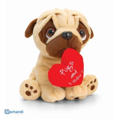 China New Design Stuffed Animal Valentine's Day Pug Soft Toy with Custom Fabric for sale