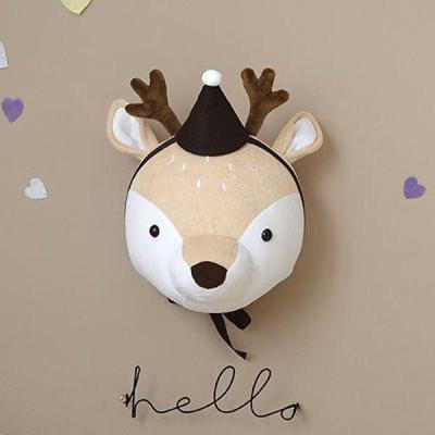 China Stuffed Animal Head Ins Style Plush Wall Decoration for sale