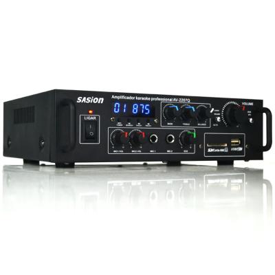 China Mini Powered Amplifier Car With USB/SD AV-2207Q Amplifier For Electric Guitar 2 Channel 250*210*70mm for sale