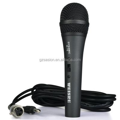 China Handheld Moving Microphone 6.5 Coil Studio Karaoke Cardioid Condenser Wired Microphone With Cable for sale