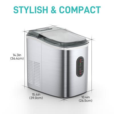 China 2021 New Design Household Ice Cream Ball Countertop Stainless Steel Nugget Automatic Housing Portable Ice Maker for sale