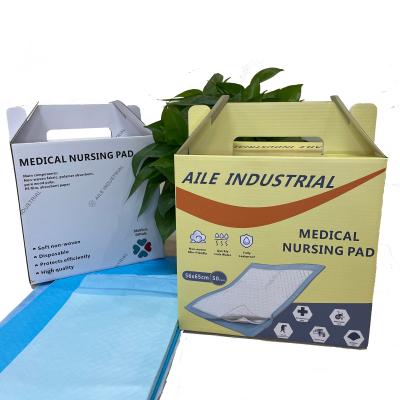 China Medium/Large Canvas Saver Tech Printed Quick Dry Patient-Bed Pads Unisex Disposable Eco-Friendly Patient Underpad Changing Pads for sale