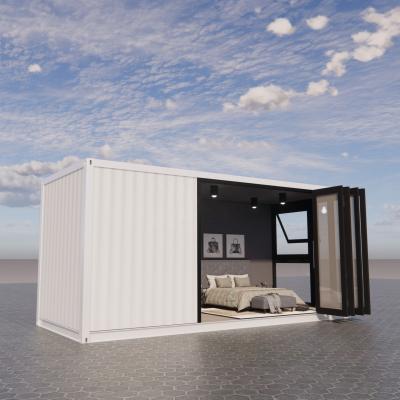 China Modern Luxury 20ft Shipping Container Home With One Bedroom Kitchen Bathroom Home Use for sale