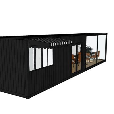 China Outdoor Modern Prefab Parking Lot Cafe Contain 40Ft Portable Shipping Container Bar Container Cafe Cafe for sale