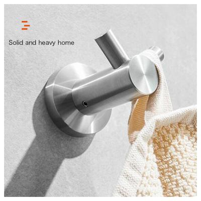 China 304 Stainless Steel Kitchen Hook Coat Hook Bathroom Balcony Polished Mirror Wall Hook for sale