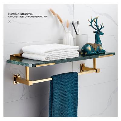 China Heater Bathroom Accessories Set With Towel Holder Paper Towel Box Marble Stone Bathroom Hardware Set for sale