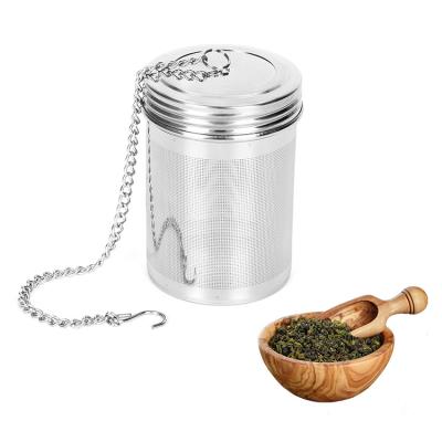 China Sustainable Creative Home Kitchen Accessories 304 Stainless Steel Tea Strainer Leaf Tea Teapot Reusable Mesh Filter for sale