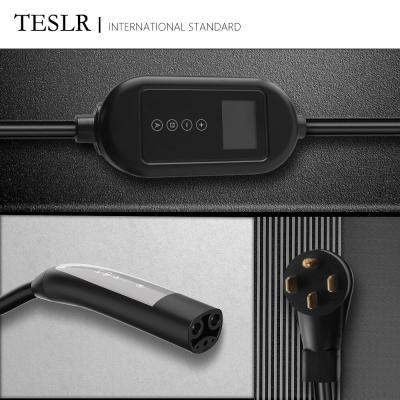 China 48A/11KW Tesla Car Charger With Adjustable Current Charging Gun Leakage Protection for sale