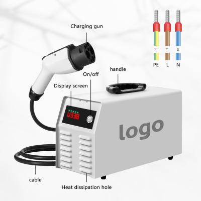 China 7KW Portable Ev Charger Movable DC Fast Charger With Prophylactic Temperature Protection for sale