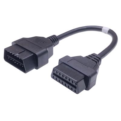 China 16 Core OBD2 Cable Adapter for Automotive OBD2 Extension Connection Universal Car Fitment 1.5M for sale