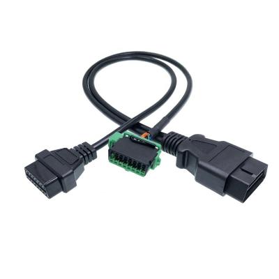 China OBD2 OBDII Y Cable 16 Pin Male to Female Splitter Extension for PSA Car Diagnosis Extension for sale