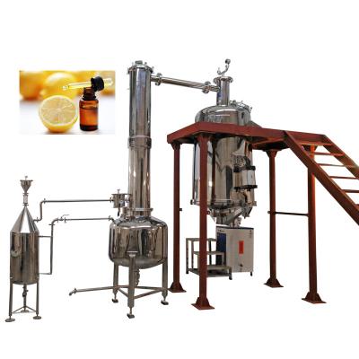 China High Oil Yield 1000L Lemongrass Oil Extraction Plant Essential Oil Extraction Equipment Rose Water Distillation Machine for sale