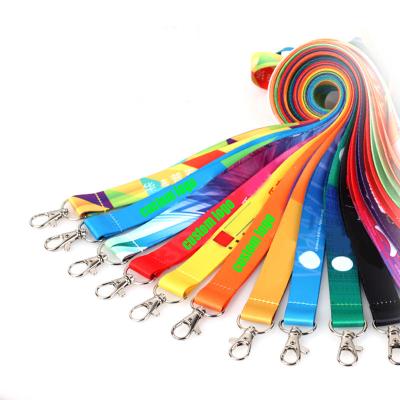 China Factory Polyester Single Empty Logo Promotional Lanyard Work Card OEM Lanyard Directly From Custom Polyester Lanyard for sale