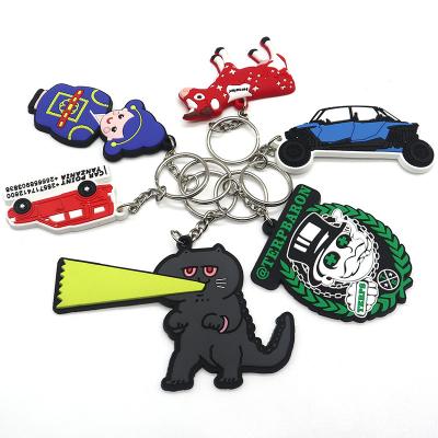 China Eco Friendly Factory Price Personalized Gifts Custom 2D / 3D Rubber Key Chain PVC Customized Soft Silicone Key Chain OEM Keychains for sale