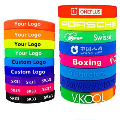 China Everyone Wholesale Price Rubber Wrist Band With Logo Custom Silicone Wristbands High Quality Promotional Wristband For Gifts Welcome for sale