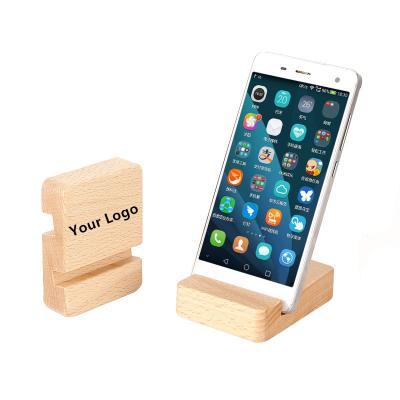 China Custom Wooden Mobile Logo Cell Phone Holder Stand Holder New Product Ideas 2023 Phone Accessories Adjustable Smart Bamboo Holder Stand for sale