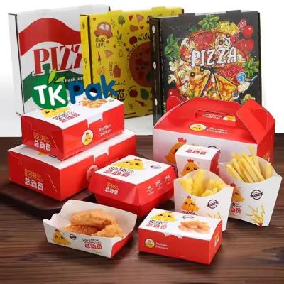 China Personalisierte, biologisch abbaubare Kraftpapier-Fast-Food-Boxen für gebratenes Huhn, Pommes, Sandwich und Burger zu verkaufen
