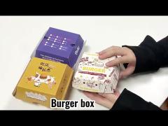 Recyclable Takeout Paper Burger Boxes Packaging Customized Logo Food Packing