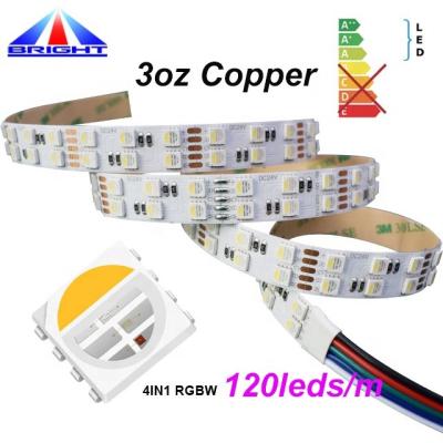 China Flexible Theme Park Array RGBWW LED Strip Light SMD 5050 600leds 5M DC24V RGBW 5050 Twin LED Lights for sale