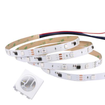 China Desktop SMD5050 Led Strip Flex 30led 60leds/m 12v Ws2811 Digital RGB 10 Individual Pixel Led Strip for sale