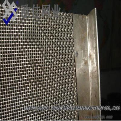 China Easily Assembled High Carbon Steel / Galvanized Crimped Square Wire Mesh Used In Window Screen Mine Sieving for sale