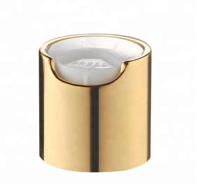 China Non Spill Short Delivery Times 24/410 28/410 Gold Silver Aluminum Disc Top Cap Bottle for sale