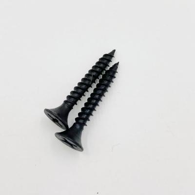 China M3.5x25 Flat Bugle Cross Recessed Screw Head Fine Thread Black Drywall Oxide Screw for sale