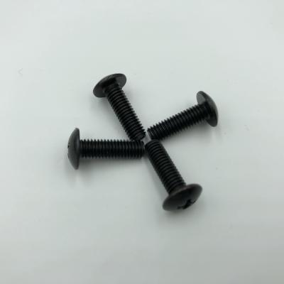 China M8X20 Hex Build Cross Pan Head Machine Screw With Black Nigrescence Galvanized Black Coating for sale