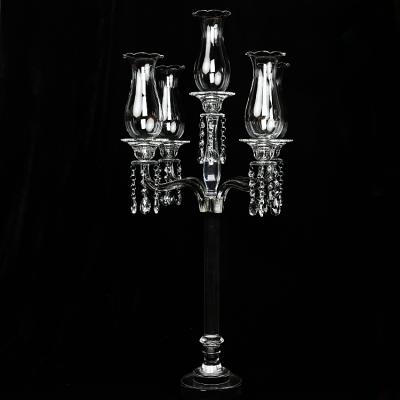 China New Design 5am Wedding Decoration Candlestick Crystal Centerpieces Glass Tubes Home Candle Holder With Cylinder For Home Decor for sale