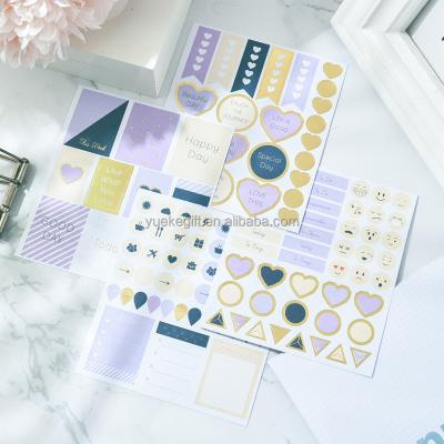 China Removable/Non-Toxic Custom Gold Foil Journal Planner Stickers Stickers For Scrapbook Stickers for sale