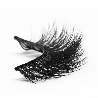 China Natural Soft Warm Fluffy Cruelty Free 3d Mink Makeup False Eyelashes Wholesale 3d Mink Faux Silk Mink Eyelash 100% Sales 25mm Real Wick for sale